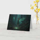 Carte Art Imaginaire Fée Forêt Enchantée (Fleur jaune)