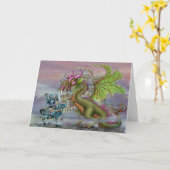 Carte Art Imaginaire foncé (Fleur jaune)