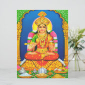 Carte Art indien Lakshmi déesse Religion hindoue (Debout devant)