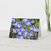 Carte Art Jolie bleu violet Fleurs (Devant)