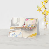 Carte Art Journal (Fleur jaune)