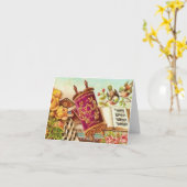 Carte Art juif vintage (Fleur jaune)