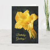 Carte Art Lily Jaune Lily Lumineuse Anniversaire (Devant)