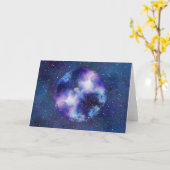 Carte Art lune (Fleur jaune)