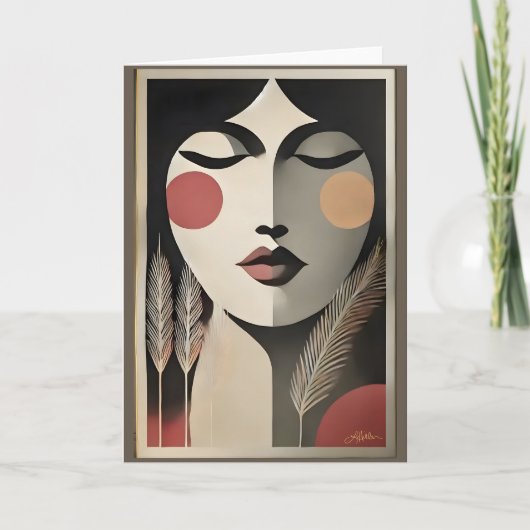 Carte Art méditatif moderne du milieu du siècle (Devant)