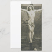 Carte Art minimaliste de la Crucifixion Monomatique (Devant / Derrière)