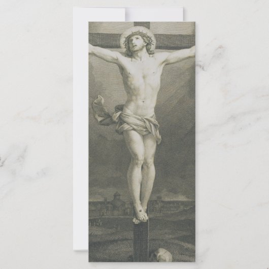 Carte Art minimaliste de la Crucifixion Monomatique (Devant)