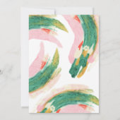 Carte Art moderne Abstrait Peint Strokes Mariage (Dos)