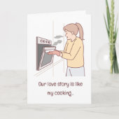 Carte Art Moderne Couple Amour Coeur Saint Valentin (Devant)