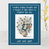 Carte Art Moderne Fleur Boho Style Se Bien Bientôt (Fleur jaune)