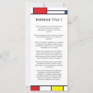 Carte Art Moderne Géométrique Minimaliste De Stijl Mondr