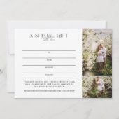 Carte Art moderne Photos Photographie Certificat cadeau (Dos)