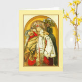 Carte Art Nouveau Alfons Mucha République tchèque annive (Fleur jaune)