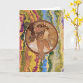 Carte Art Nouveau - Alphonse Mucha Byzantine (Fleur jaune)