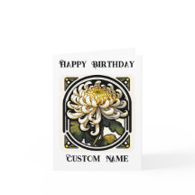 Art Nouveau Chrysanthème Novembre Fleur de naissan