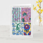 Carte Art Nouveau coloré Design Graphique Fleurs (Fleur jaune)