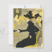 Carte Art Nouveau, Divan Japonais par Toulouse Lautrec (Devant)