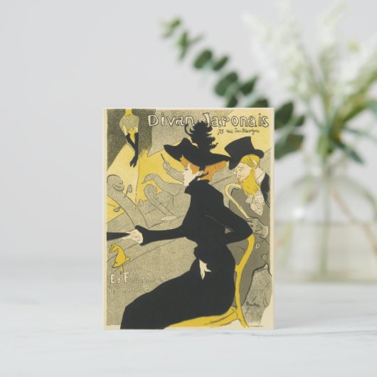 Carte Art Nouveau, Divan Japonais par Toulouse Lautrec (Debout devant)