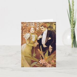 Carte Art Nouveau Flirt