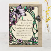 Carte Art Nouveau - Floral Love Poems - Personalized (Fleur jaune)