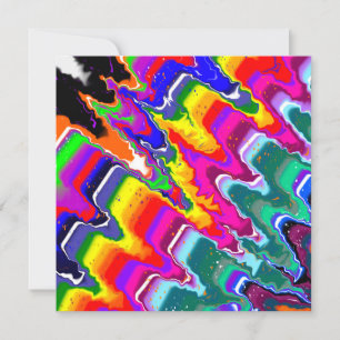 Carte Art numérique Abstrait arc-en-ciel