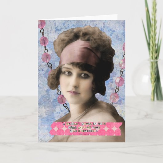 Carte Art numérique de devis pour femmes (Devant)