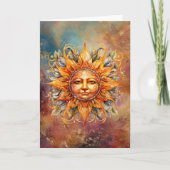 Carte Art numérique de face solaire cosmique (Devant)