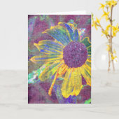 Carte Art numérique fou Daisy (Fleur jaune)