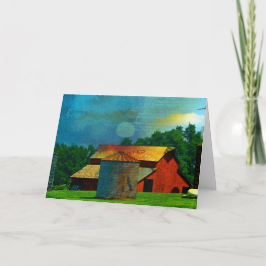 Carte Art numérique Red Barn (Devant)