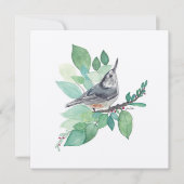 Carte Art Nuthatch à poitrine blanche (Devant)