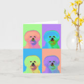 Carte Art op - Bichon Frise - Cody (Fleur jaune)