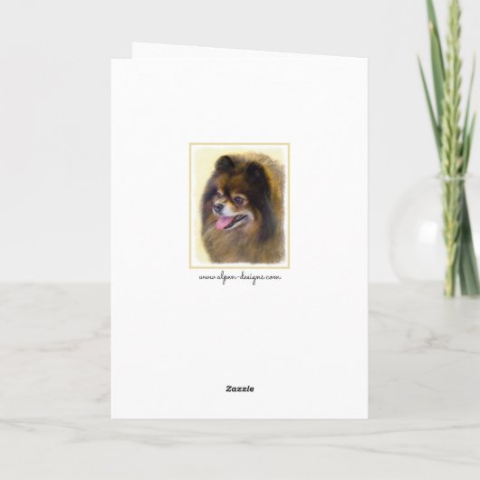 Carte Art original de chien de peinture noire et (Dos)