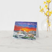 CARTE ART ORIGINAL DE NOËL (Fleur jaune)