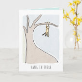 Carte Art original Hang in it Encouragement (Fleur jaune)