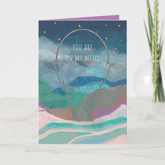 Carte Art original Vous êtes dans mon esprit (Devant)