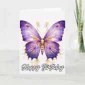 Carte Art papillon imaginatif vintage | Joyeux anniversa (Devant)