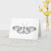 Carte Art papillon inspiré (Fleur jaune)