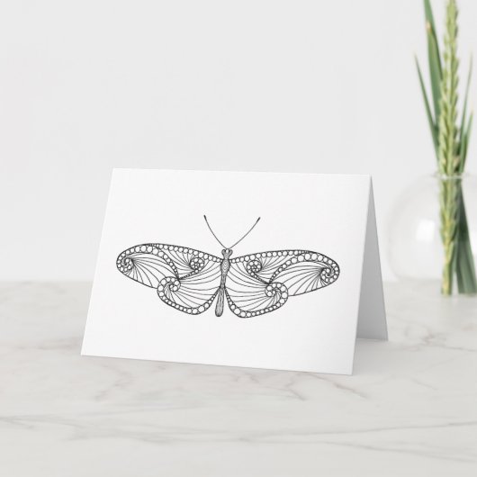 Carte Art papillon inspiré (Devant)