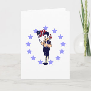 Carte Art patriotique de cru 4 juillet