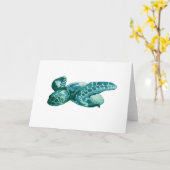 Carte Art Peinture Seaturtle (Fleur jaune)
