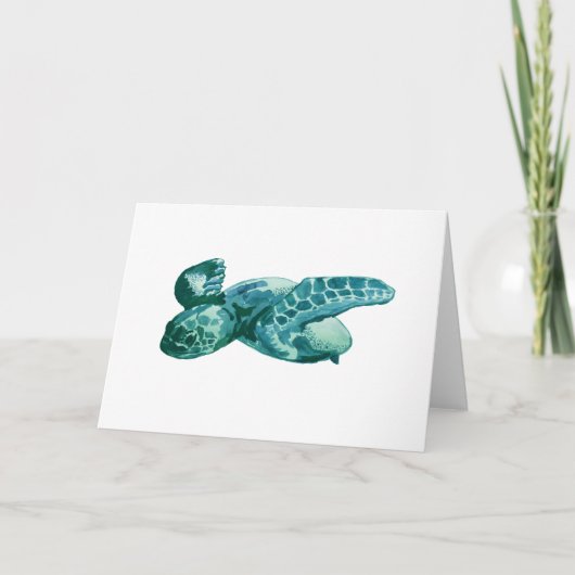 Carte Art Peinture Seaturtle (Devant)