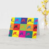 Carte Art pop de hockey de terrain (Fleur jaune)