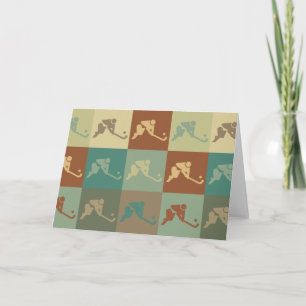 Carte Art pop de hockey de terrain