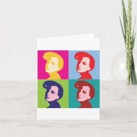 Carte Art pop féminin rétro (Devant)