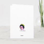 Carte Art Pop Moderne Amusant Sa Majesté la Reine en lun (Dos)
