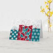 Carte Art populaire moderne Cadeaux enrobés de vacances  (Fleur jaune)