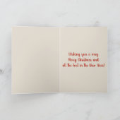 Carte Art populaire modifiable Deer Noël (Intérieur)