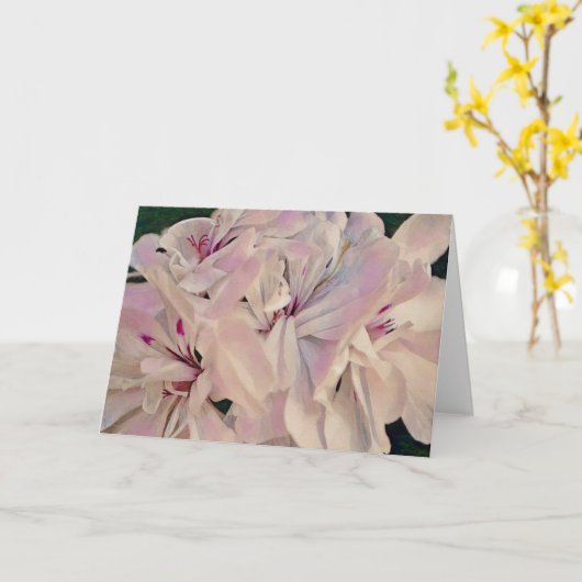 Carte Art rose Fleur Geranium Blooms Art Note Card (Fleur jaune)
