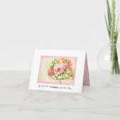 Carte Art rose minable de collage (Dos)