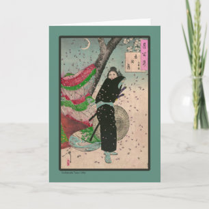 Carte Art samouraï japonais antique